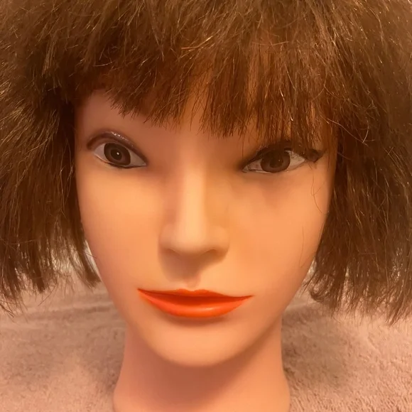 Cosmetology Mannequin Head 10" Brunette Hair - Picture 5 of 6